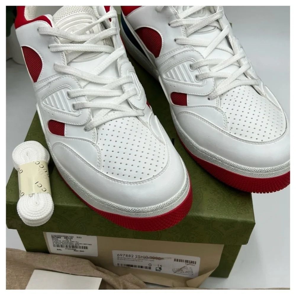 Gucci, low top basket sneaker size 15 made in Italy